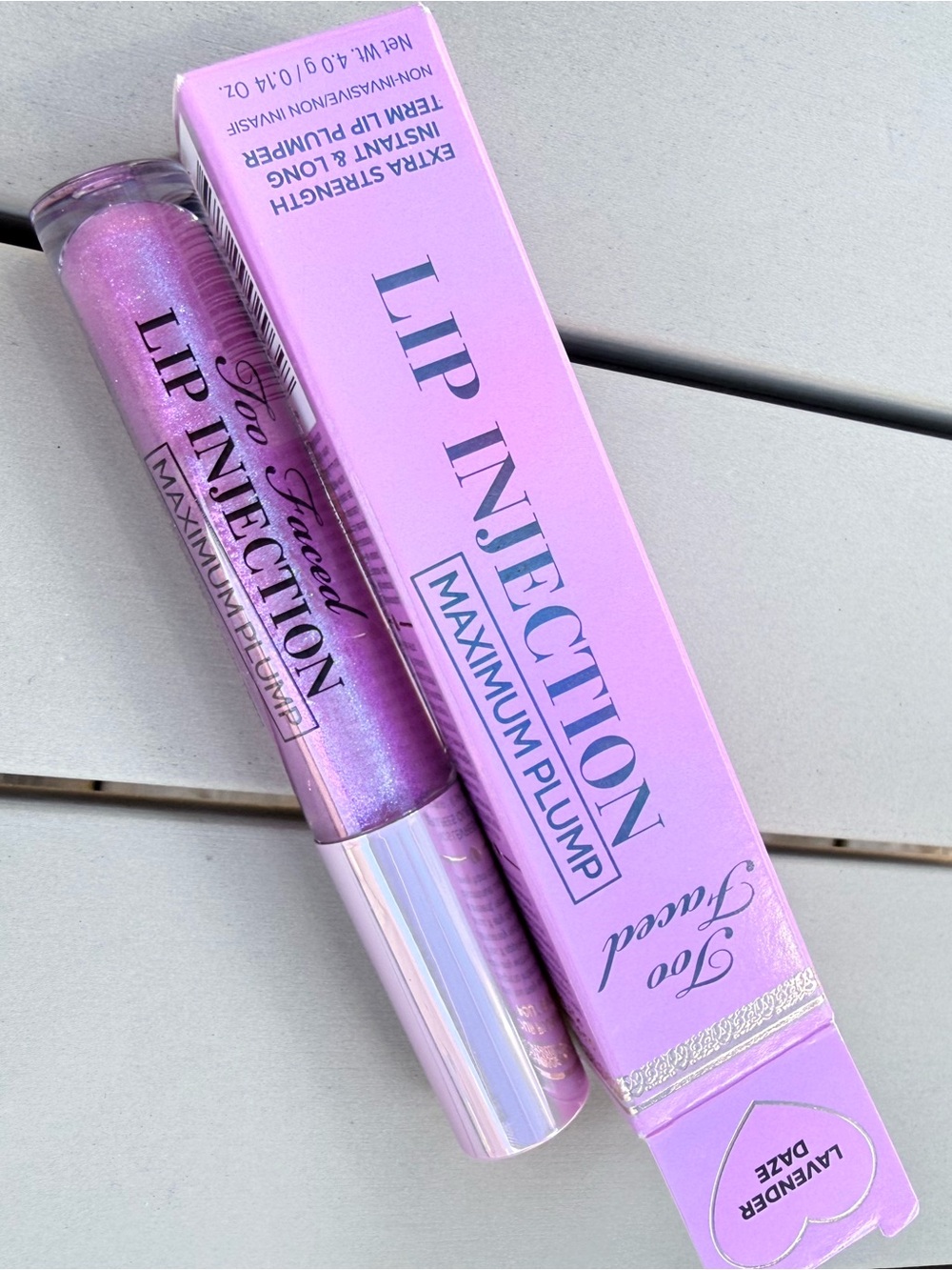 Too Faced Lip Injection Maximum Plump Lip Gloss — Lavender Daze Shimmer